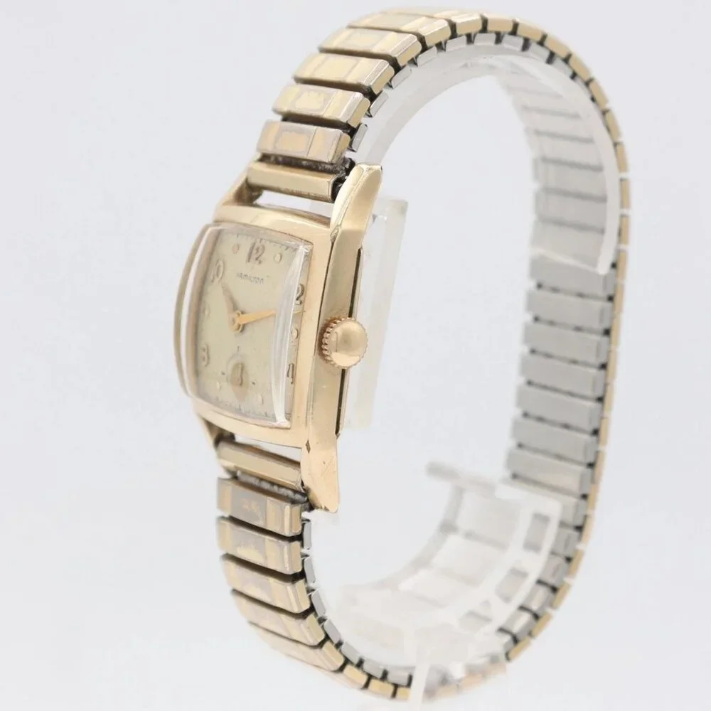 Vintage 26mm Hamilton Sawyer Men's Mechanical Wristwatch 731 10k Gold Filled